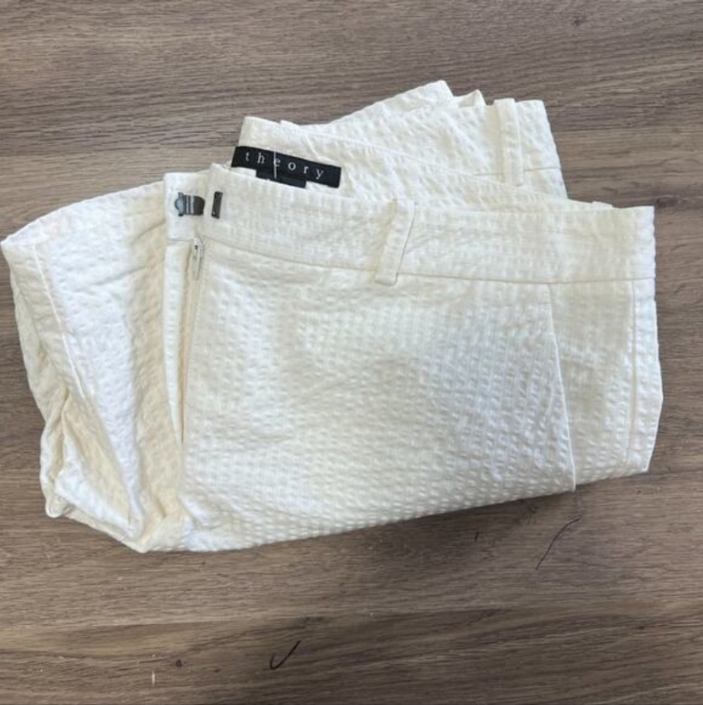Theory Ediena Sea Island Shorts Sz 6 - Picture 9 of 11